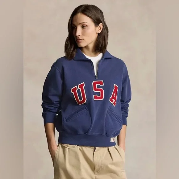 トップス Ralph lauren knit zip blouson navy S Polo Ralph Lauren Double-Knit Zip Front Track Jacket | Dillard's